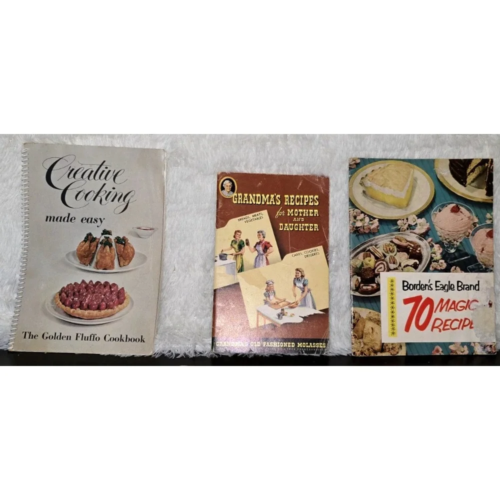 Vintage 1930s - 1960s Baking Cook‎ Books Grandma's, Eagle Brand, & Betty Crocker